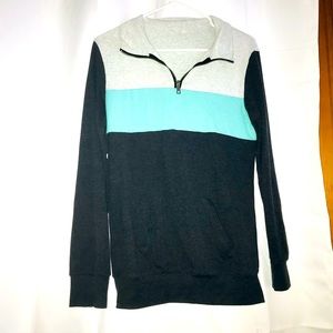 Half zip pullover colorblock sweatshirt nwot